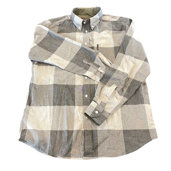 Ben Sherman Long Sleeve Gray Plaid Button Down - Medium - Picture 1 of 8